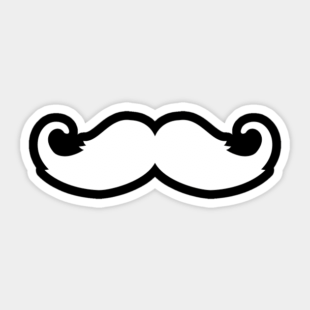 Mustache Sticker by Designzz